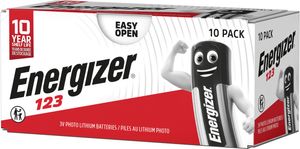 Energizer Lithium Photo CR123A 3V lithiumbatterij - verpakking van 10 stuks