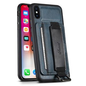 SUTENI iPhone XS Max Cover med Kortholder og Stativ – Blå