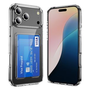 iPhone 17 Pro Kuori, Korttipaikka, Akryyli - läpinäkyvä