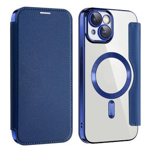 AMORUS iPhone 15 Plus Kotelo MagSafe - Sininen