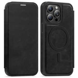 iPhone 14 Pro Max Wallet Cover MagSafe RFID Blocking - Black