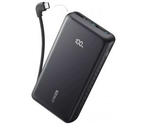 Anker Zolo powerbank 20000mAh, 22.5W QC+PD med USB-C kabel – svart