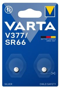VARTA Silver Coin knappcellsbatteri V377 / SR66, 2-pack