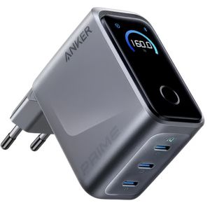Anker Prime Vægoplader 160W 3xUSB-C – Grå