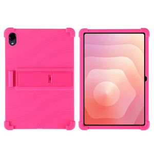 Samsung Galaxy Tab S12 Plus Silikonskal med stativ - Rosa