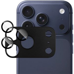 IMAK iPhone 18 Pro Max Linssinsuoja Karkaistusta Lasista ja Metallista - Musta