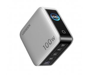 Ugreen X773 vægoplader 100W, 1 x USB-A / 4 x USB-C – grå