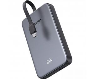 UGREEN PB526 Powerbank 10000mAh, 20W, QC + PD med USB-C-kabel – Grå