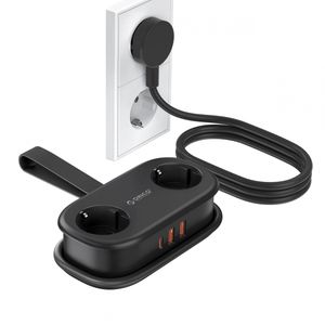 Orico AP3 stikkontakt 2x Schuko / 2x USB-A / 1x USB-C - svart