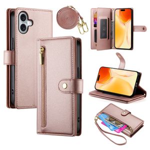 iPhone 17 Pungetui med Bærestrop - Pink