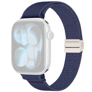 Apple Watch 42/41/40/38mm Smalt Klockarmband i Nylon - Mörkblå