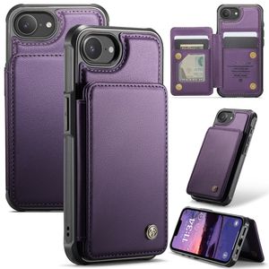 CASEME C22 Wallet Case with RFID Blocking for iPhone 16e – Purple