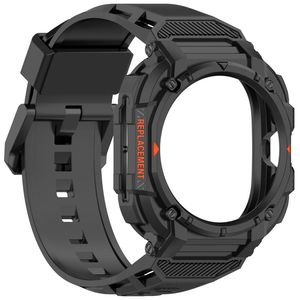 Samsung Galaxy Watch Ultra/Ultra2 silikon klokkerem med deksel - Svart