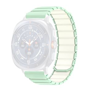 Samsung Galaxy Watch9/9 Classic/8/8 Classic Tofarget magnetisk silikon klokkerem - Cyan