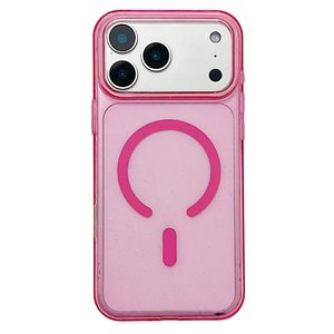 Glitter iPhone 18 Pro Max/17 Pro Max MagSafe-deksel – Rosa