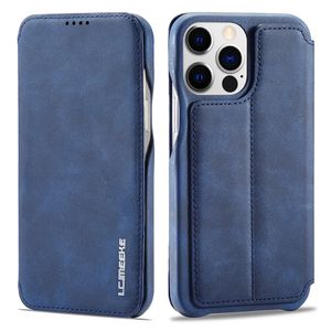 LC.IMEEKE iPhone 15 Pro Plånboksfodral Korthållare/Stativ - Blå