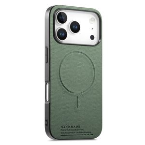 iPhone 17 Pro & iPhone 18 Pro MagSafe-kompatibelt cover i stoftekstur – grøn