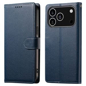 iPhone 18 Pro/17 Pro Lommeboketui - Mørkblå