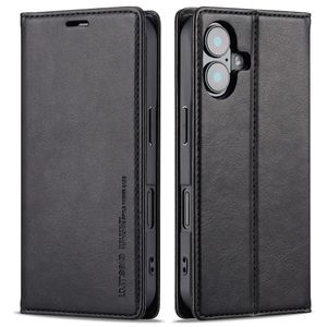 LC.IMEEKE iPhone 16 Plus Wallet Cover - Black