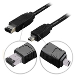 Firewirekabel 6-pin hane - 4-pin hane, 1m