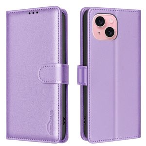 BINFEN COLOR iPhone 13/14 Wallet Cover RFID Blocking - Purple