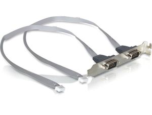 Delock slotbeslag 2 x COM-port med 2 mm pinafstand