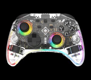DELTACO GAMING trådløs controller Nintendo Switch 2 – transparent/RGB