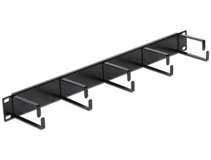 Delock 19" kabelhåndteringspanel - sort