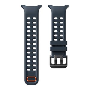 Samsung Galaxy Watch9/8/8 Classic silikon klokkerem med dobbel spenne - Mørkblå