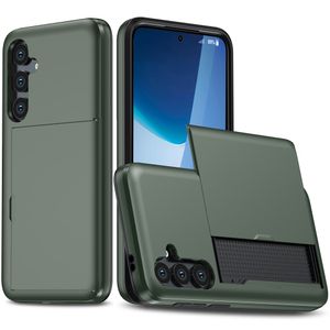 Samsung Galaxy S25 FE Skal med Kortfack - Grön