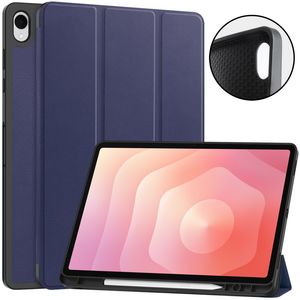 Samsung Galaxy Tab S12 Plus Fodral med stativ och pennfack - Mörkblå