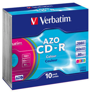 Verbatim AZO CD-R 52x, 80 min (Restsalg)