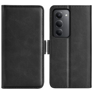Xiaomi Redmi 15 5G/4G Wallet Cover with Calf Texture – Black