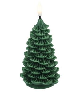 Northlight LED Kerstboomkaars Groen 15cm met Timer
