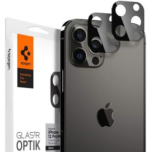 Spigen iPhone 12 Pro Max objektiivin suojus, 2-kpl - Musta