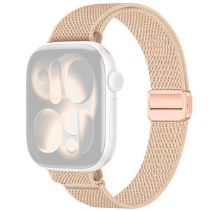 Apple Watch 42/41/40/38mm Smalt Klockarmband i Nylon - Beige