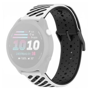 Garmin Forerunner 70/170/170 Music Silikone Urrem - Hvid/Sort