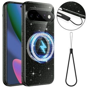 Google Pixel 11 Pro MagSafe deksel glitter - Svart
