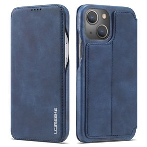 LC.IMEEKE iPhone 15 Plus Kotelo Jalusta - Sininen