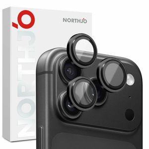 NORTHJO iPhone 18 Pro/18 Pro Max Linssinsuoja Karkaistu Lasi - Musta