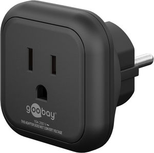Goobay reseadapter USA/Japan till Europa – svart