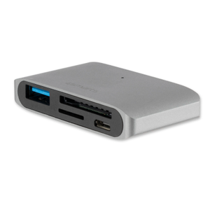 4smarts 3-in-1 Hub, USB-C - USB-A, Micro-USB, SD, microSD - Harmaa