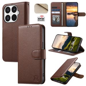 Xiaomi 17T Lompakkokotelo RFID esto - Tummanruskea