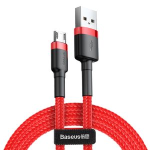 Baseus USB-A til Micro USB kabel 2.4A, 1m - Rød