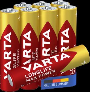 VARTA Longlife Max Power AAA batteri, 8-pak
