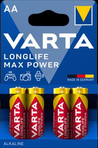 VARTA Longlife Max Power AA-paristo, 4 kpl
