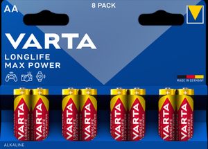 AA  Longlife Max Power LR6 Alkaliskt 8-pack