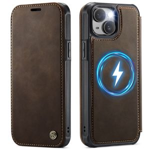 CASEME 053  iPhone 13 Lommeboketui MagSafe RFID Blokkerende  - Brun