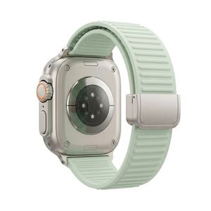 Apple Watch 42/41/40/38mm Silikon klokkerem Magnetisk lukking - Mint