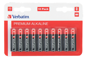 Verbatim Alkaliske Batterier, AA, 1,5V, 10-pakke